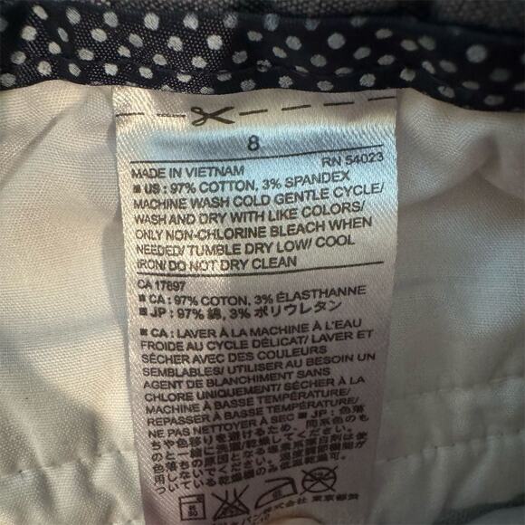 Banana Republic Chino Shorts 8 Blue Tropical Leaf Pockets Vacation Resort Cruise - Picture 4 of 7